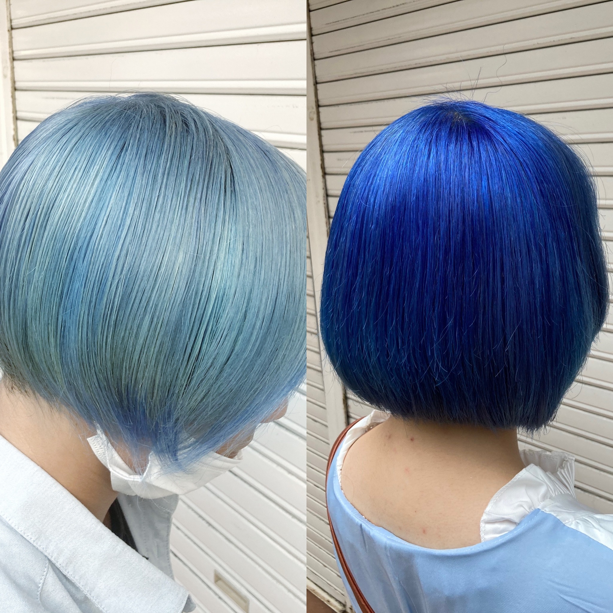 青髪のムラシャンで色落ち対策 黄ばみを除去して色持ちをキープ カラーの申し子 福岡にあるカラーが人気の美容室