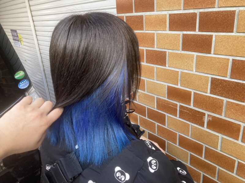 青髪インナーカラー