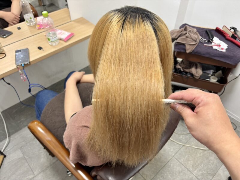 ブリーチした髪への縮毛妖精