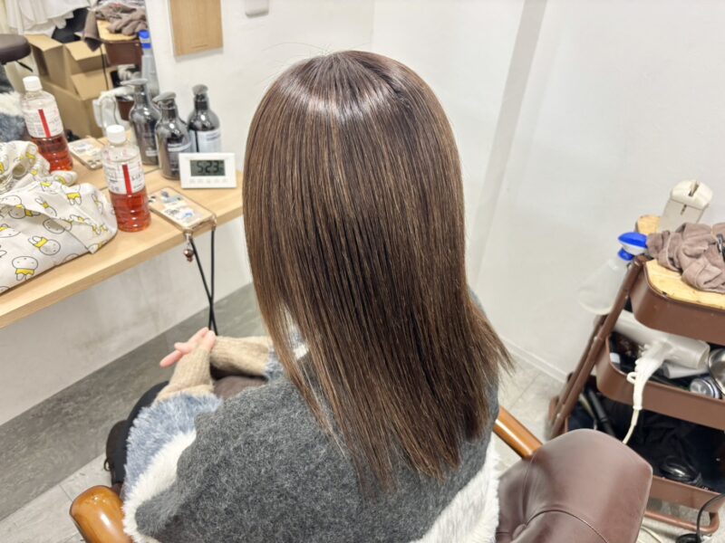 縮毛矯正白髪染め